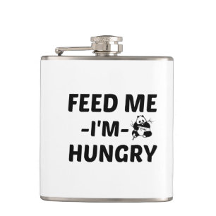 BEAR HUNGRY FEED HIP FLASK