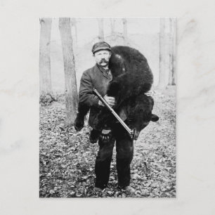 Bear hunter, 1909 postcard