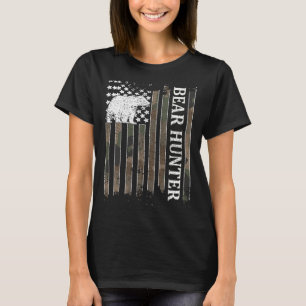 Bear Hunter American Flag Bear Hunting Lover 1  T-Shirt