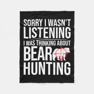 Bear Hunter Hunting In Alaska Fleece Blanket