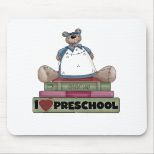Bear I Love Preschool Mouse Mat