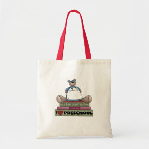 Bear I Love Preschool Tshirts and Gifts Tote Bag