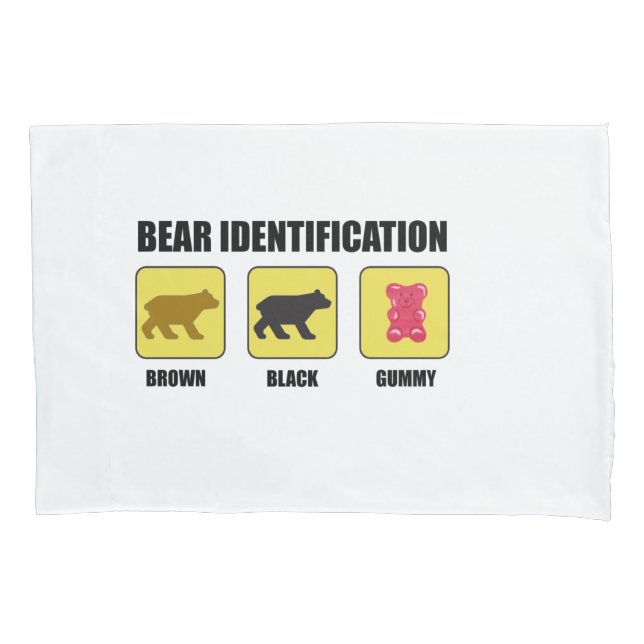 Bear Identification Funny Pillowcase (Front)