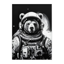 Bear in Astronaut Gear
