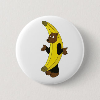 Bear in Banana Suit 6 Cm Round Badge