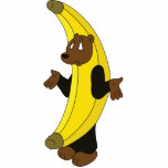 Bear in Banana Suit Standing Photo Sculpture<br><div class="desc">Genetically,  we're all half bananas. This statue is the reminder that life is often silly and random. Makes for a great conversation piece and has an adequate amount of surface area to gather nearby bothersome dust for your convenience.</div>