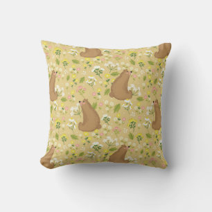 Bear in Bloom Cushion