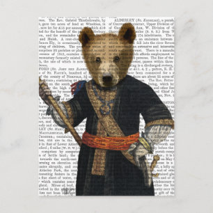 Bear in Blue Robes 2 Postcard