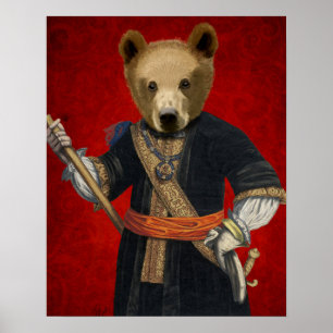 Bear in Blue Robes Poster
