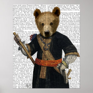 Bear in Blue Robes Poster