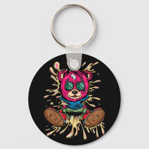 Bear In Honey Key Ring