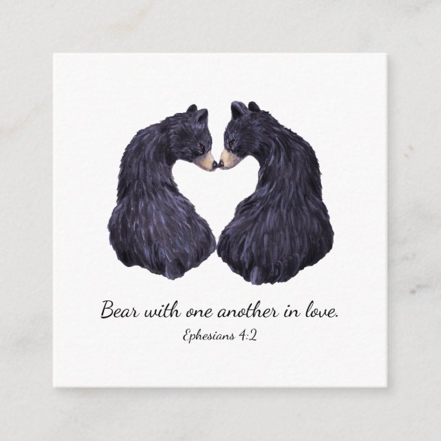 Bear in Love Scripture Card (Front)