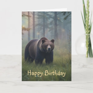 Bear in Magical Forest Card