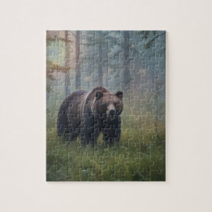 Bear in Magical Forest Jigsaw Puzzle