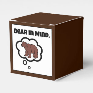 Bear in Mind – Funny Pun Cartoon Bear Design Favour Box