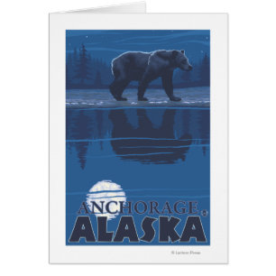 Bear in Moonlight - Anchorage, Alaska