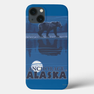 Bear in Moonlight - Anchorage, Alaska iPhone 13 Case