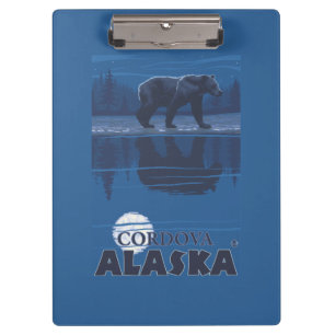 Bear in Moonlight - Cordova, Alaska Clipboard
