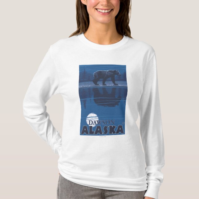 Bear in Moonlight - Dawson, Alaska T-Shirt (Front)