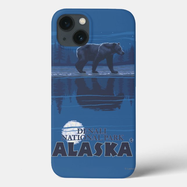 Bear in Moonlight - Denali National Park, Alaska Case-Mate iPhone Case (Back)