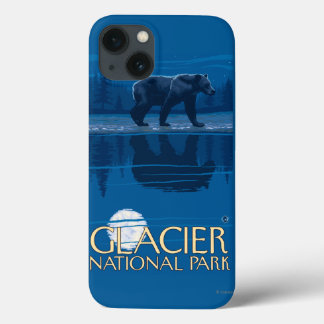 Bear in Moonlight - Glacier National Park, MT iPhone 13 Case