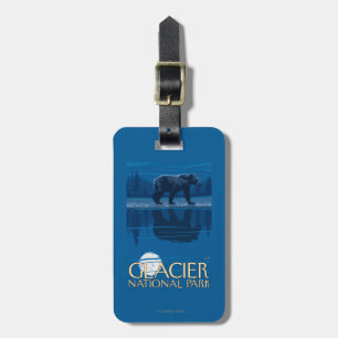 Bear in Moonlight - Glacier National Park, MT Luggage Tag