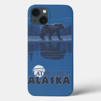 Bear in Moonlight - Latouche, Alaska iPhone 13 Case