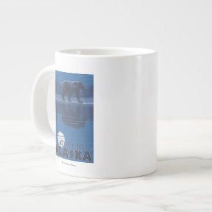 Bear in Moonlight - Latouche, Alaska Large Coffee Mug