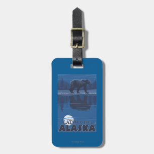 Bear in Moonlight - Latouche, Alaska Luggage Tag