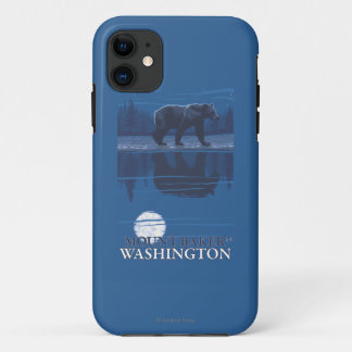 Bear in Moonlight - Mount Baker, Washington iPhone 11 Case