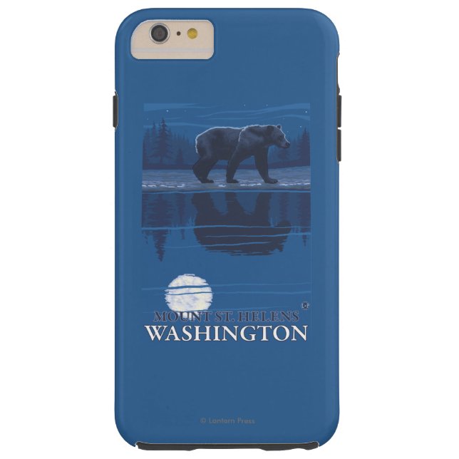 Bear in Moonlight - Mount St. Helens, Case-Mate iPhone Case (Back)