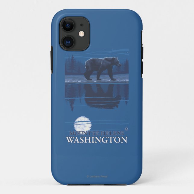 Bear in Moonlight - Mount St. Helens, Case-Mate iPhone Case (Back)
