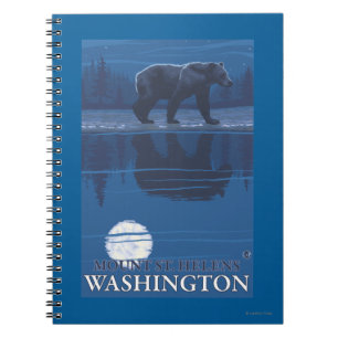 Bear in Moonlight - Mount St. Helens, Notebook