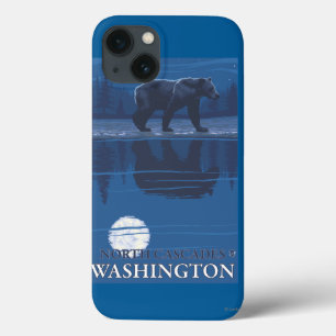 Bear in Moonlight - North Cascades, Washington iPhone 13 Case