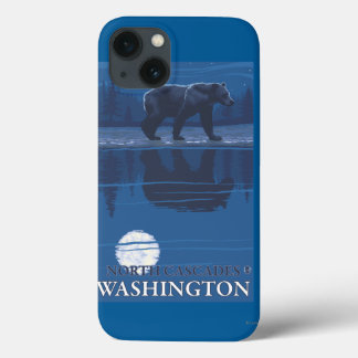 Bear in Moonlight - North Cascades, Washington iPhone 13 Case