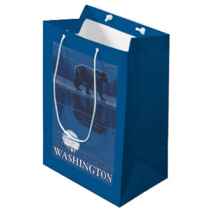 Bear in Moonlight - North Cascades, Washington Medium Gift Bag