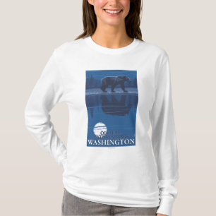 Bear in Moonlight - Olympic National Park, WA T-Shirt