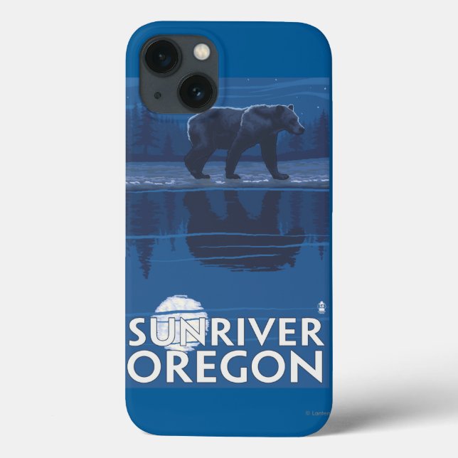 Bear in Moonlight - Sun River, Oregon Case-Mate iPhone Case (Back)