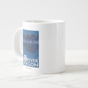 Bear in Moonlight - Sun River, Oregon Large Coffee Mug
