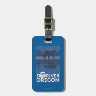 Bear in Moonlight - Sun River, Oregon Luggage Tag