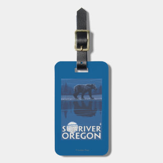 Bear in Moonlight - Sun River, Oregon Luggage Tag