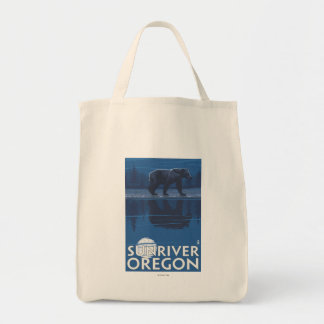Bear in Moonlight - Sun River, Oregon Tote Bag