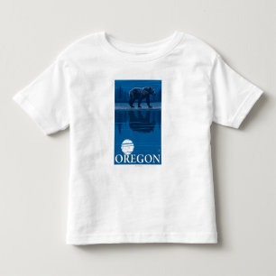 Bear in Moonlight- Vintage Travel Poster Toddler T-Shirt