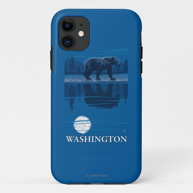 Bear in Moonlight - Washington Case-Mate iPhone Case (Back)