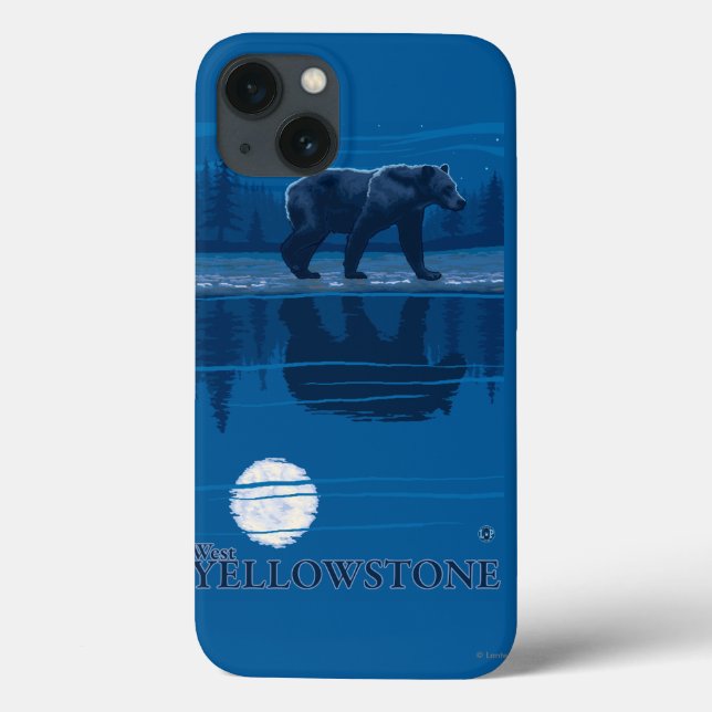 Bear in Moonlight - West Yellowstone, Montana Case-Mate iPhone Case (Back)