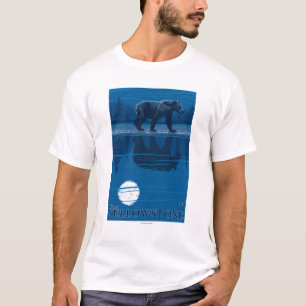 Bear in Moonlight - West Yellowstone, Montana T-Shirt