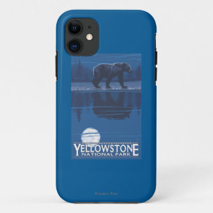 Bear in Moonlight - Yellowstone National Park iPhone 11 Case