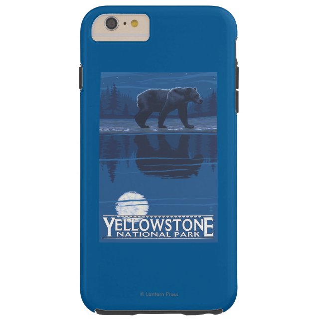 Bear in Moonlight - Yellowstone National Park Case-Mate iPhone Case (Back)