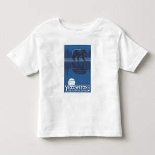 Bear in Moonlight - Yellowstone National Park Toddler T-Shirt