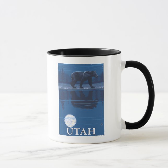 Bear in MoonlightUtah Mug (Right)